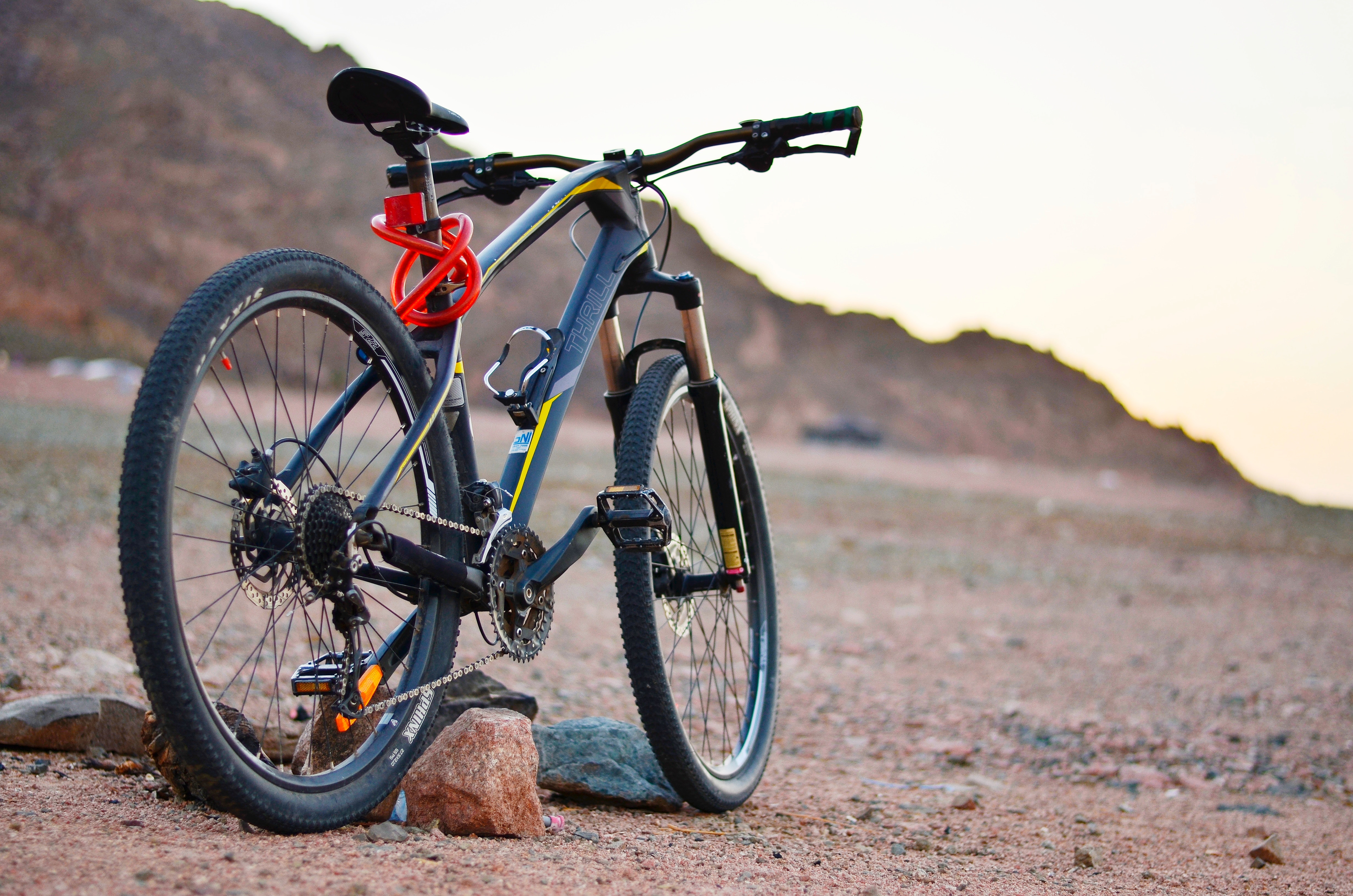 Mountain bike in the trail